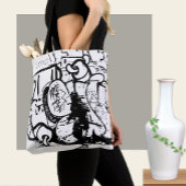 Tote Bag London Street Art Bag, Samurai, Creative Art