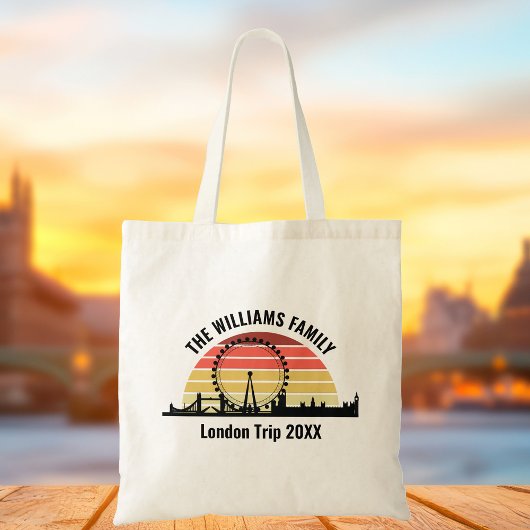Tote Bag Londres Angleterre Sunset Custom Family Trip