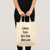 Tote Bag Londres Paris New York Portland (Devant (produit))
