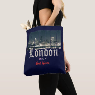 Tote Bag Londres Uk Skyline United Kingdom England vintage
