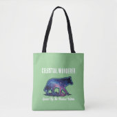 Tote Bag Lone Galaxy Wolf Silhouette (Devant)