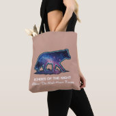 Tote Bag Lone Galaxy Wolf Silhouette (Echoes of the night) (De près)