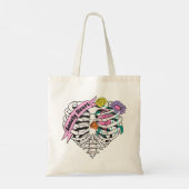 Tote Bag Lonely Heart Skeleton Anti Valentine (Dos)