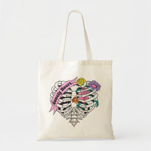 Tote Bag Lonely Heart Skeleton Anti Valentine