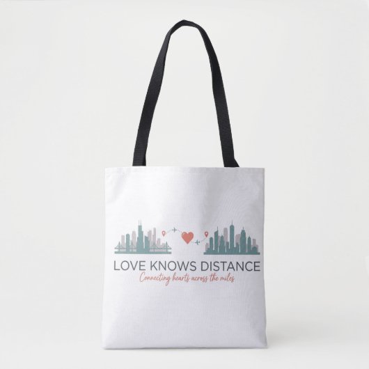 Tote Bag Long Distance Relationship Gift for couples  (Devant)