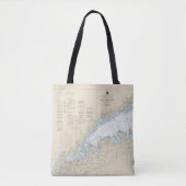 Tote Bag Long Island Sound Western Part Carte marine (Devant)