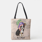 Tote Bag Long manteau Chihuahua Pirate (Dos)