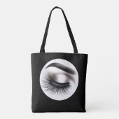 Tote Bag Longue Black Wispy Eyelashes Lash Extensions Beaut (Dos)
