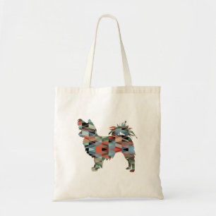 Tote Bag Longue Haied Chihuahua Geo Silhouette Plaid