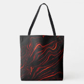Tote Bag Longue trace rouge sur l'arrière - plan noir (Devant)