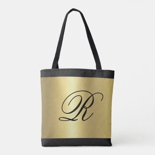 Tote Bag Look métal or avec Monogramme (Dos)