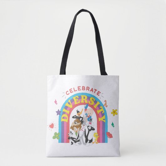 Tote Bag LOONEY TUNES™ - Celebrate Diversity Pride Arc-en-c (Devant)
