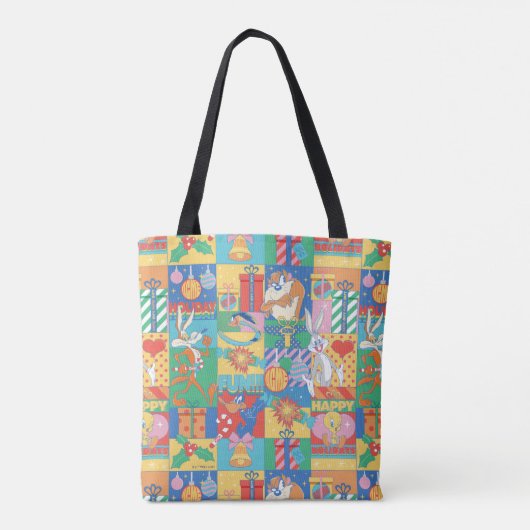 Tote Bag LOONEY TUNES™ | Joyeuses fêtes Motif de Noël (Dos)