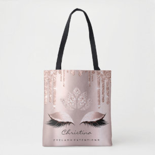 Tote Bag L'or de rose de rose rougissent maquillage