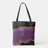 Tote Bag L'or noir pourpre avec votre nom (Dos)