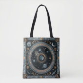 Tote Bag L'orbite lunaire céleste dorée avec astral détaill (Devant)