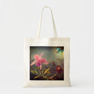 Tote Bag L'orchidée de Cattleya et trois colibris Heade