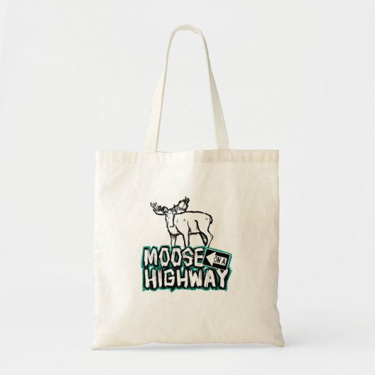 Tote Bag L'orignal sur la route Fourre-tout (Devant)