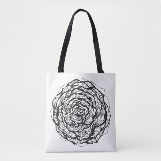 Tote Bag L'Ornamental abstrait s'est levé 2 (Devant)