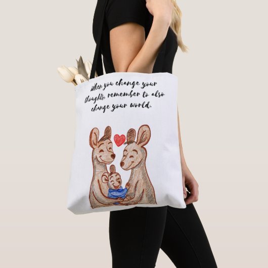 Tote Bag Lorsque vous changez vos pensées, rappelez-vous au (De près)