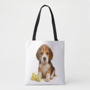 Tote Bag L'os à être sauvage - Beagle Pup & Polka Dot