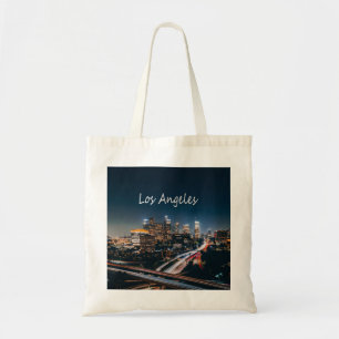 Tote Bag Los Angeles California City Skyline la nuit