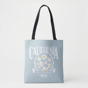 Tote Bag Los Angeles California Floral Graphic