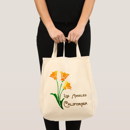 Tote Bag Los Angeles California Poppy Deco Fourre-tout (Devant (produit))