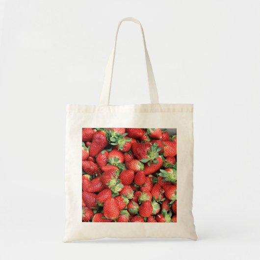 Tote Bag Lot de fraises rouges juteuses (Devant)