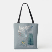 Tote Bag LOTHLORIEN™ Collage graphique aquarelle (Dos)