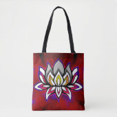 Tote Bag Lotus arc en ciel (Devant)