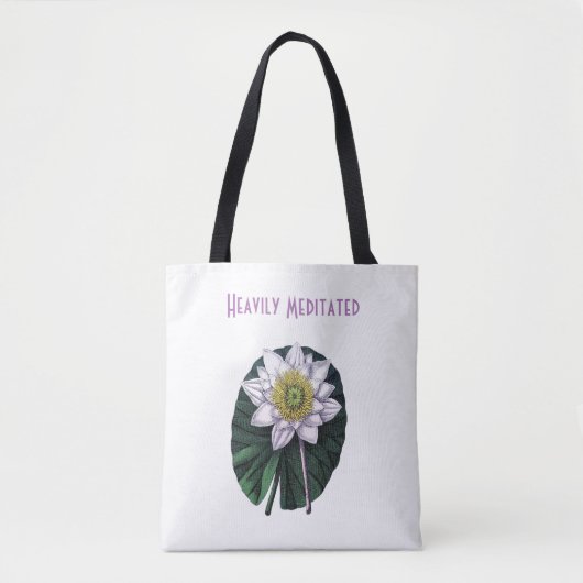 Tote Bag Lotus Drôle Très Médité (Devant)