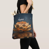 Tote Bag Lotus Flower Lake Dark (De près)