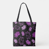 Tote Bag Lotus Flower Motif en couleur violet (Dos)