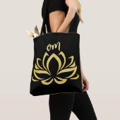 Tote Bag Lotus Om Or (De près)