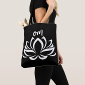 Tote Bag Lotus Om White (De près)