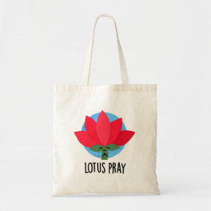 Tote Bag Lotus Pray amusant Plante Pun