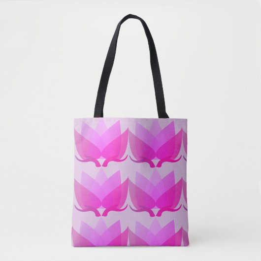 Tote Bag Lotus Zen rose (Devant)