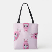 Tote Bag Lou Lou. Une créature douce, rose (Dos)