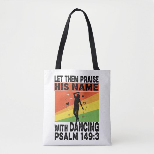 Tote Bag Louer son nom design dansant (Devant)