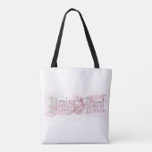 Tote Bag "Louez le Seigneur" Pastel Rose & Vert (Dos)