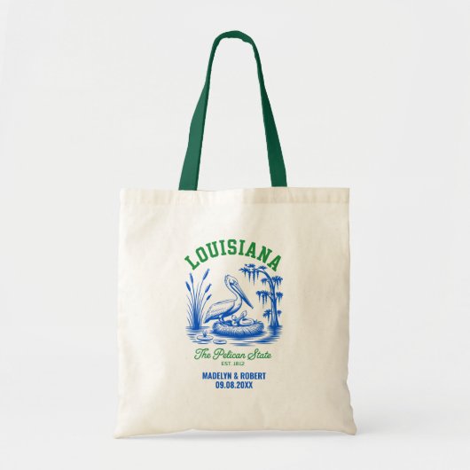 Tote Bag Louisiana Wedding Welcome Bag, Destination Wedding (Devant)