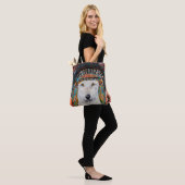 Tote Bag Loup Blanc (Sur le modèle)