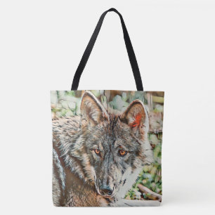Tote Bag loup cinglé