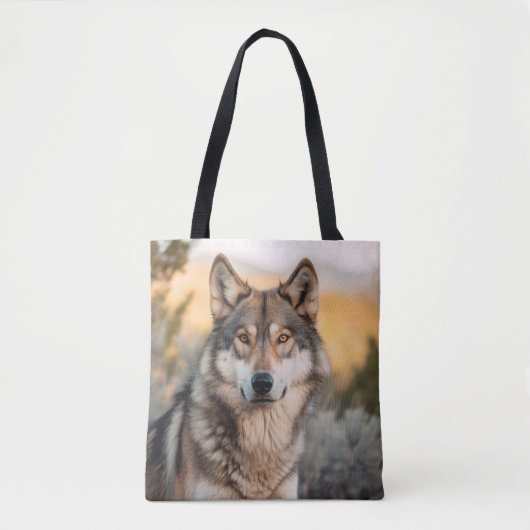 Tote Bag Loup dans la nature (Devant)