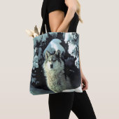 Tote Bag Loup dans la neige (De près)