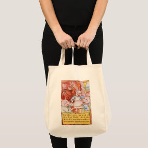 Tote Bag Loup de Cuisine de trois petits cochons, conte Vin