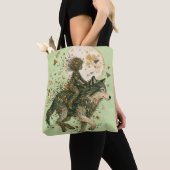 Tote Bag Loup de la forêt au clair de lune (De près)