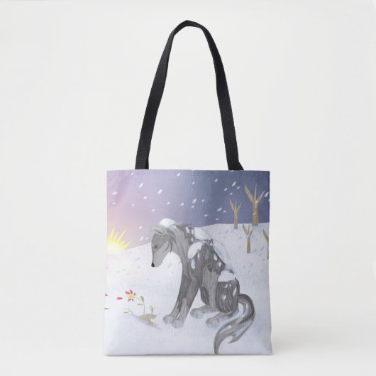 Tote Bag Loup d'hiver (Devant)