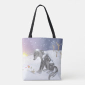 Tote Bag Loup d'hiver (Dos)